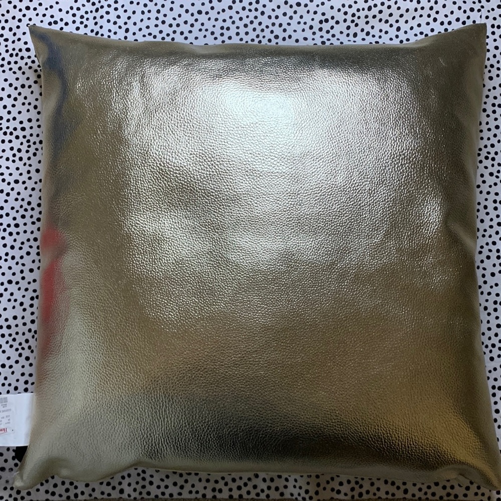 20x20 Gold metallic pillow cover